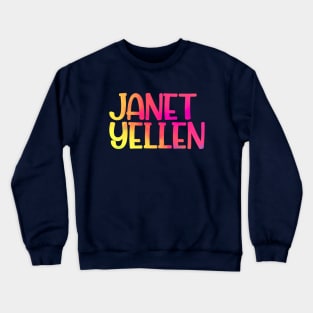 Janet Yellen colorful watercolor Crewneck Sweatshirt